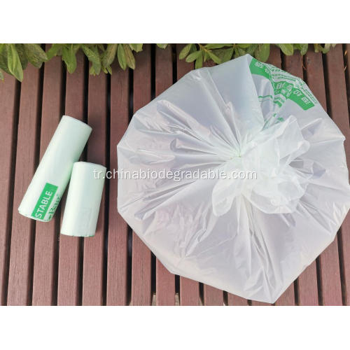 Kompost çevre dostu çöp plastik torba üzerinde rulo